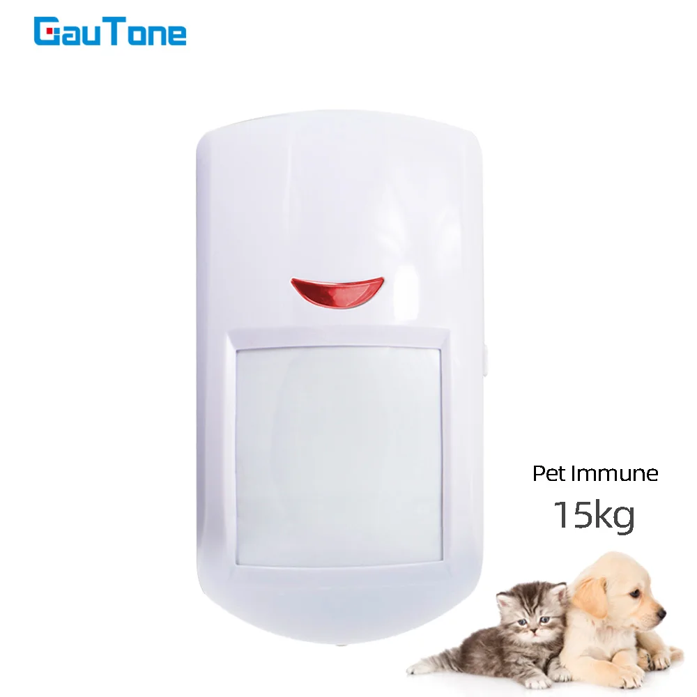 GauTone PA96R PIR Motion Sensor 15kg Pet Immune Wireless Infared Motion Detector Connect with RF 433MHz Alarm System