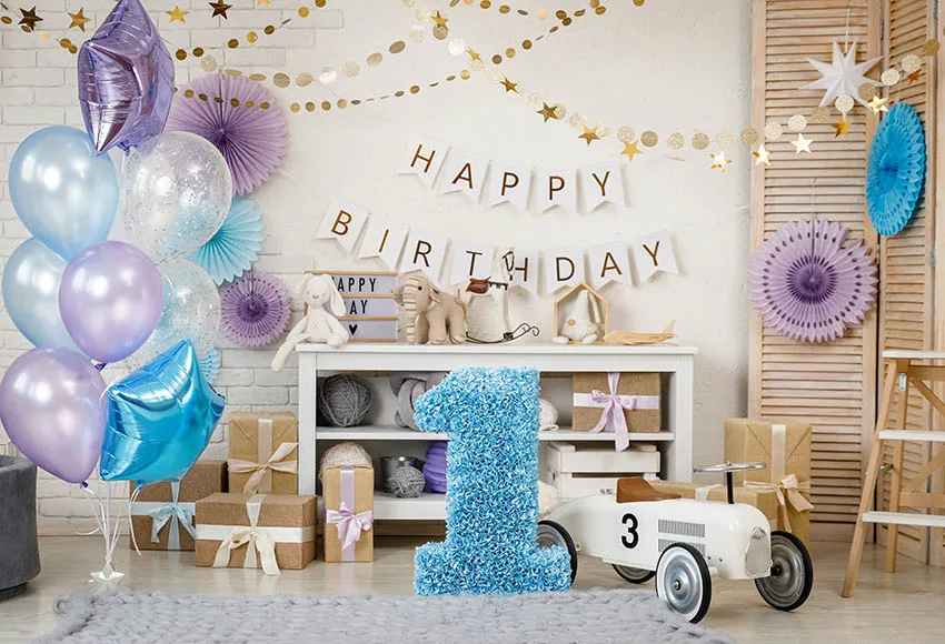 Happy birthday decoration background photography vinyl fotografia kid photography backdrops for photographic studio props G-1159