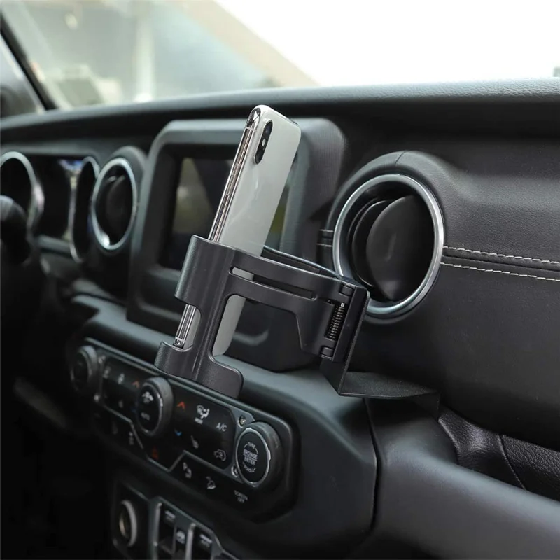 Multi-Function Cup Phone Holder for 2018-2019 Jeep Wrangler Jl Sport Sports Sahara Air Condition Stand Bracket Organizer Drink