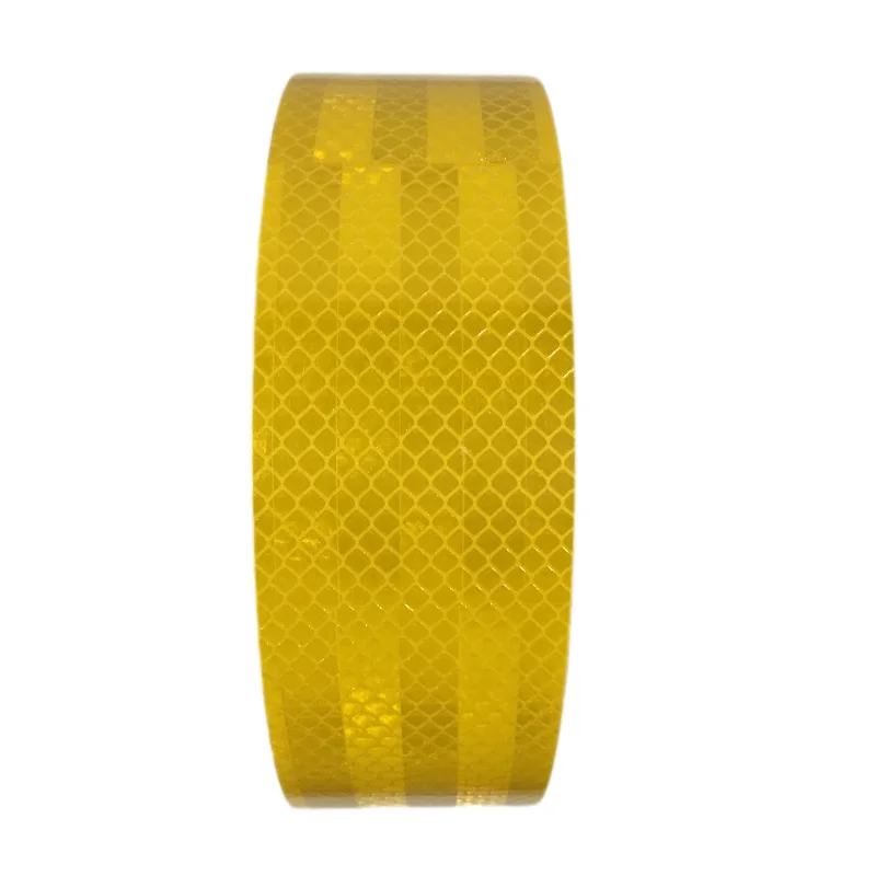Super Grade Orange Yelllow PET Reflective Self-adhesive Tape Truck Car Motorcycle Road Traffic Reflective Warning Safety Tape