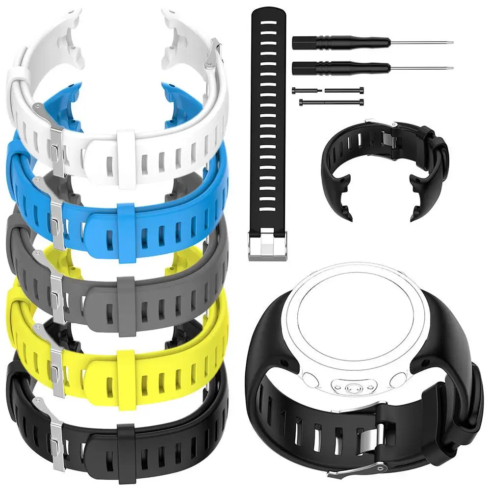 NEW Silicone Replacement Watch Band For Suunto D4i Watch Strap Wristband For SUUNTO D4 D4i Novo Dive Computer Watch With Tool