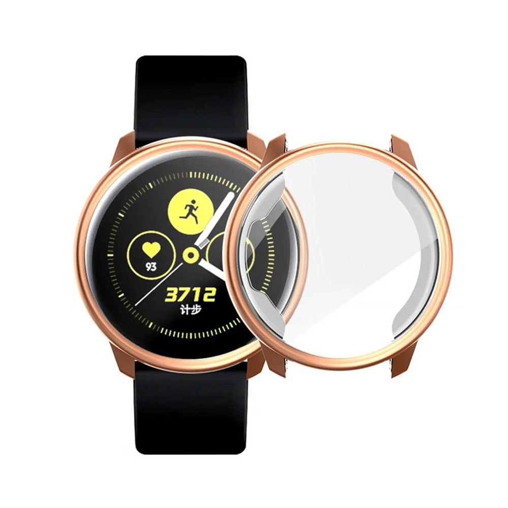 Case for Samsung watch active 2 40mm 44mm active 1 Soft All-Around TPU bumper Cover+Screen Protector Galaxy watch active 2 case