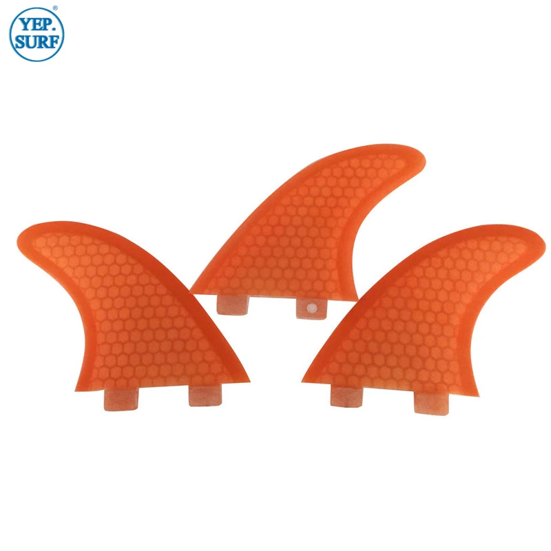 Surfing Double Tabs Fins, GX Size, Honeycomb Fibreglass Fin, 2 Colors, Surf Quilhas Double Tabs