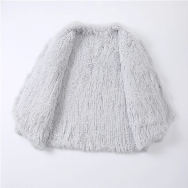 Aorice Women Real Rabbit Fur Coat Jacket New Female Knitted Casual Coats Jackets Parka CT121