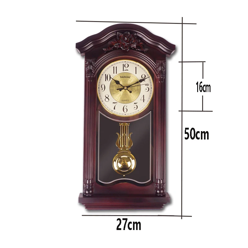Large Wall Clocks, Pendulum Clock, Living Room Wall Decor, Plastic Retro Wall Clock, Silent, Vintage Watches, Mute House Clock