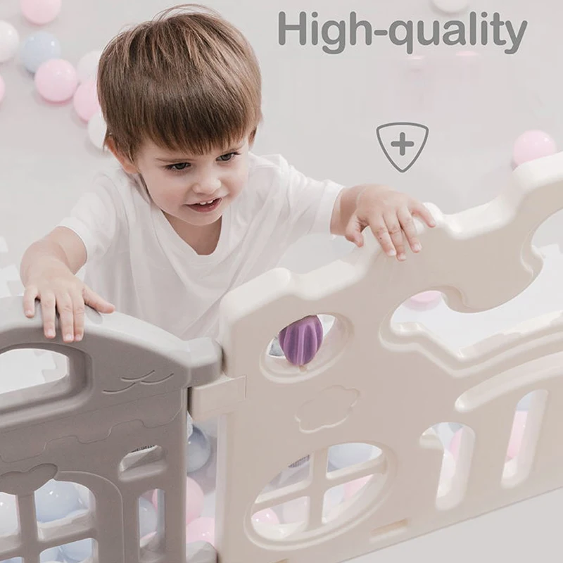 IMBABY Foldable Baby Playpen For Children Safety Barrier HDPE For Newborn Ball Dry Pool Playground Fence Indoor Kids Play Center