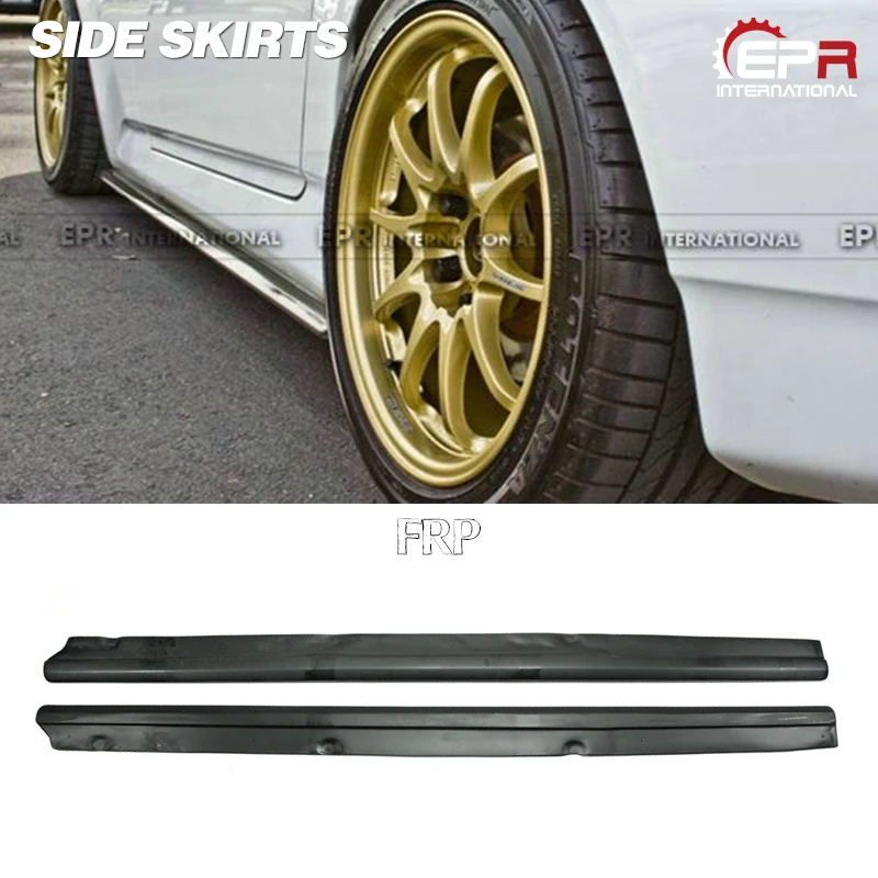 For S2000 FRP Fiber Glass Side Skirt Add On (Length 168cm) For Honda Fiberglass Side Skirt Trim Body Kit