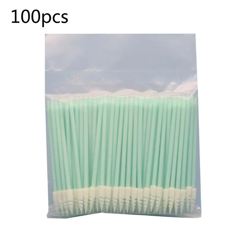 100Pcs/Pack Small Pointed Tips Sponge Cleaning Swab Lint Dust Free Sticks for PCB Board Electronics Small Area Camera Optical