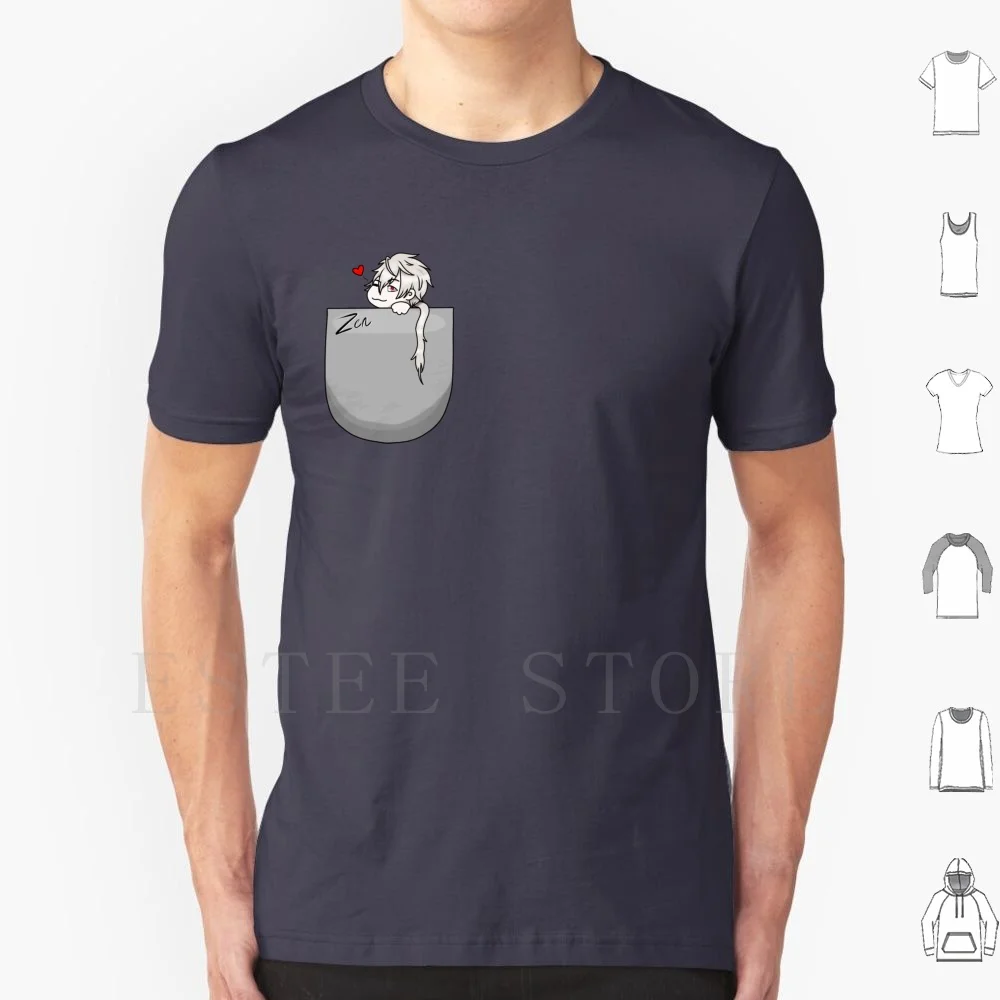 

Pocket Pal-Zen T Shirt DIY Big Size 100% Cotton Pocket Mystic Messenger Mystic Messenger Zen