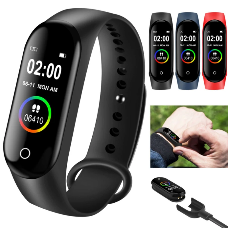 M4 inteligentne zegarki sportowe paski dla kobiet ekran LED Fitness Traker Bluetooth wodoodporne zegarki damskie marka sportowa cyfrowy zegarek