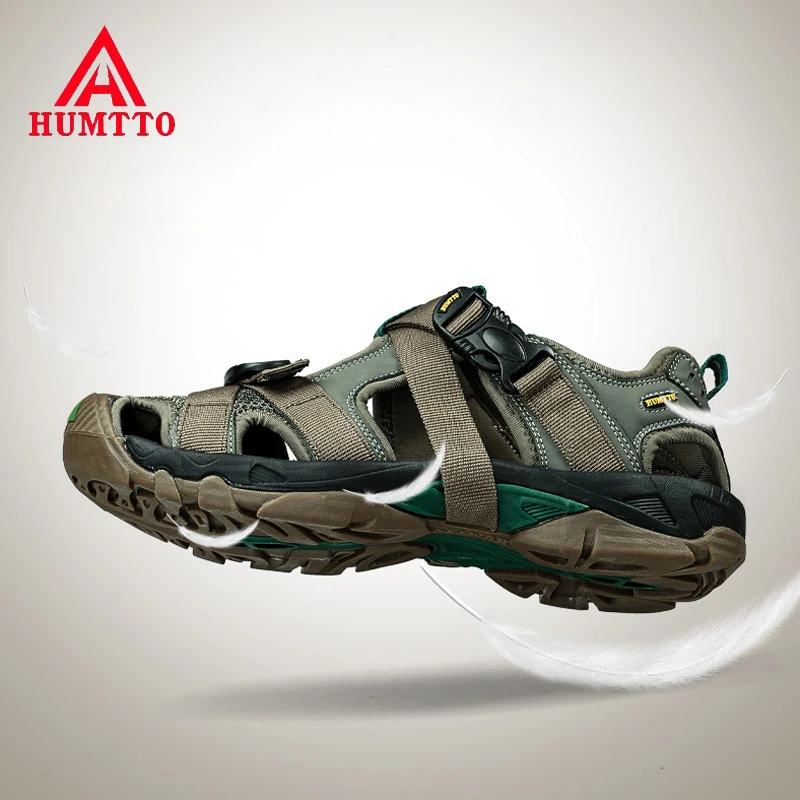 HUMTTO Men Women Sandals Slippers Beach Sandals Big Size Trekking Hiking Shoes Walking Sneakers Five Toes Auqa Sports Shoes Men