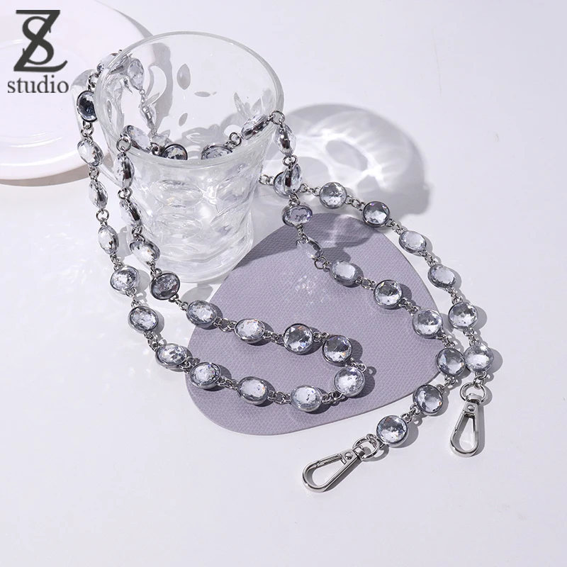 High-Grade Rhinestone chain Pack belt replaces pleated pack shoulder girdle Cross-slung armpit Pearl chain accessories