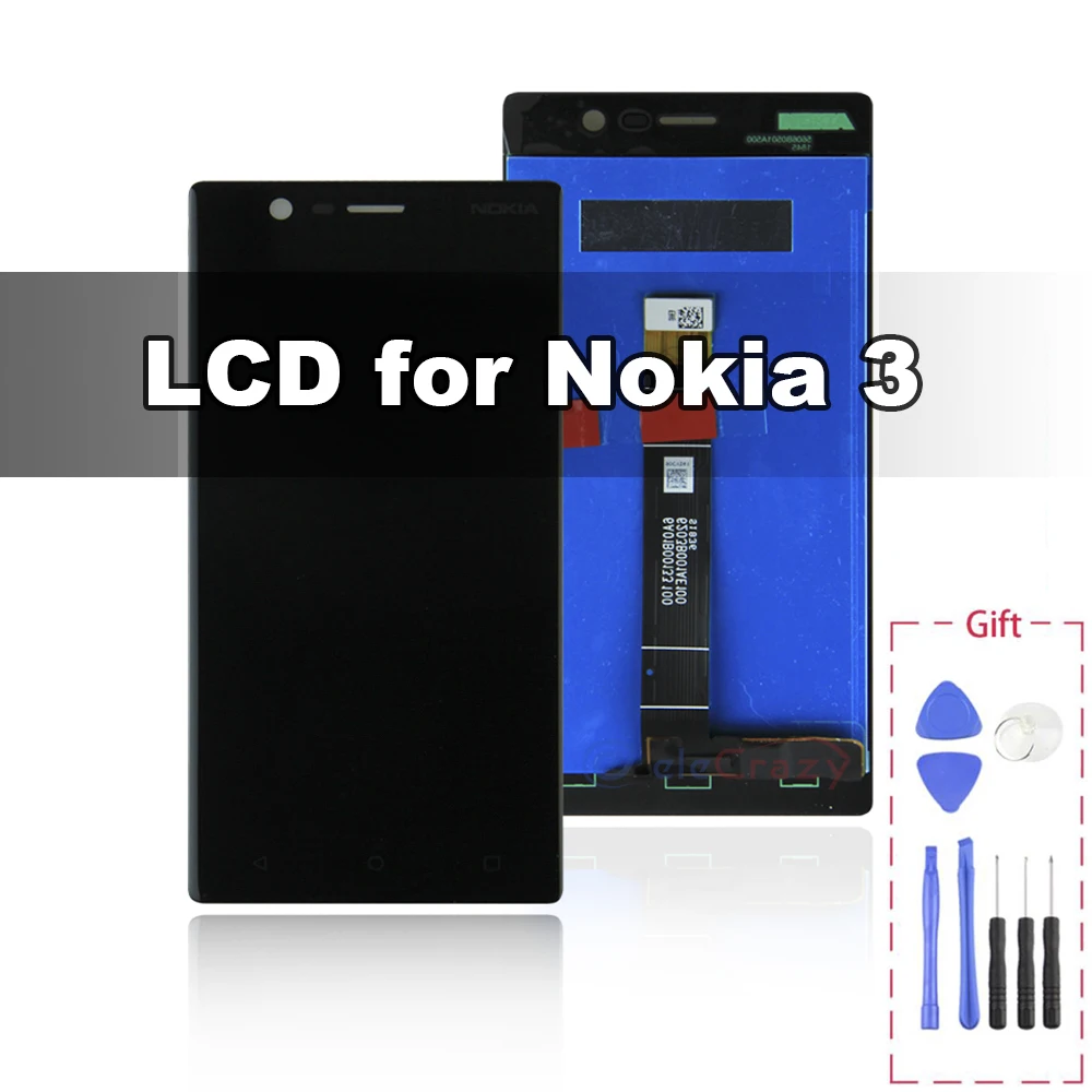 for original Nokia 3 LCD+frame TA-1020 TA-1028 TA-1032 Display touch screen digitizer Assembly with frame Replacement 100% Teste