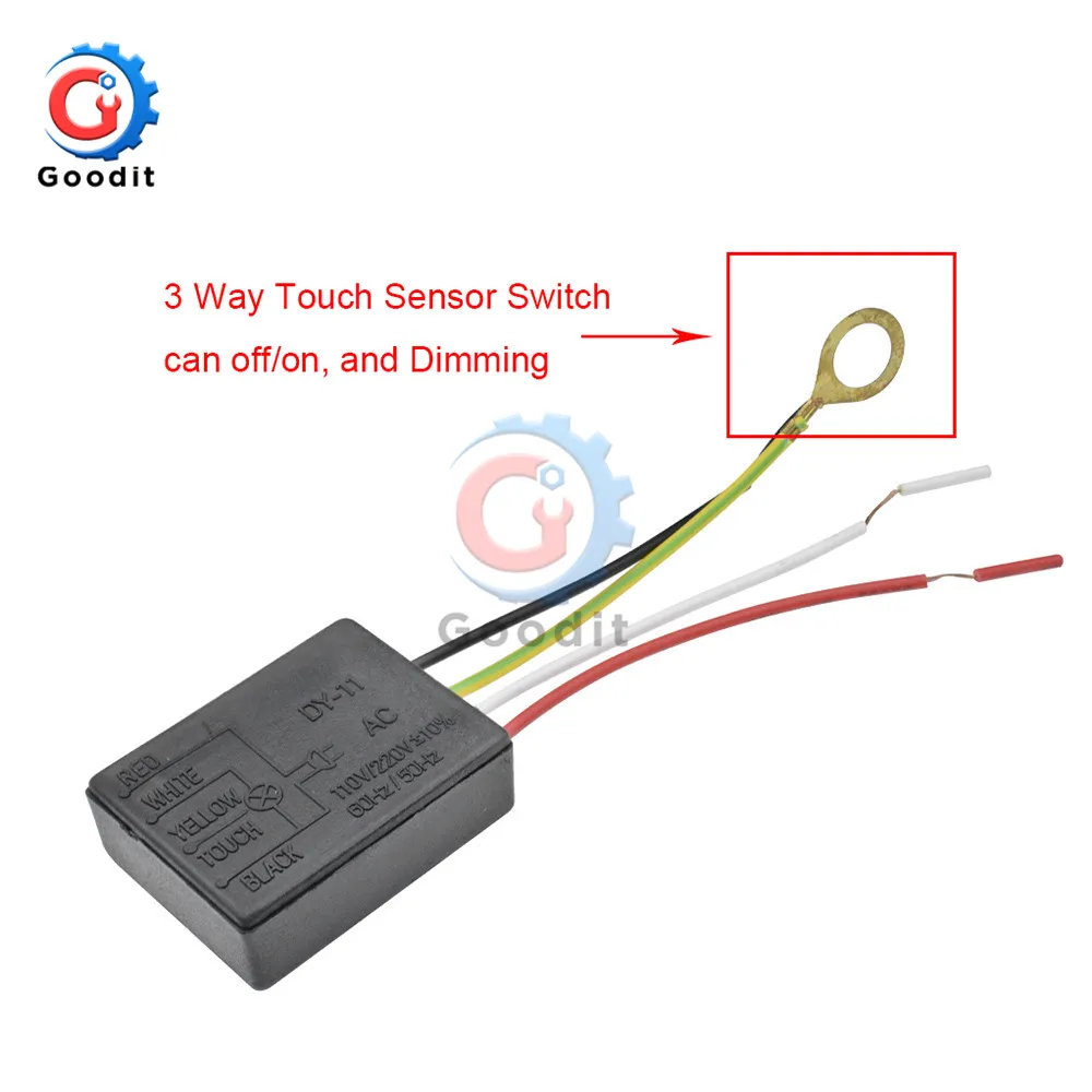 2Pcs AC 220V 1A Light Switch Sensor Table light Parts On/off  Touch Control Sensor Desk light Parts Touch for Bulb Lamp Switch