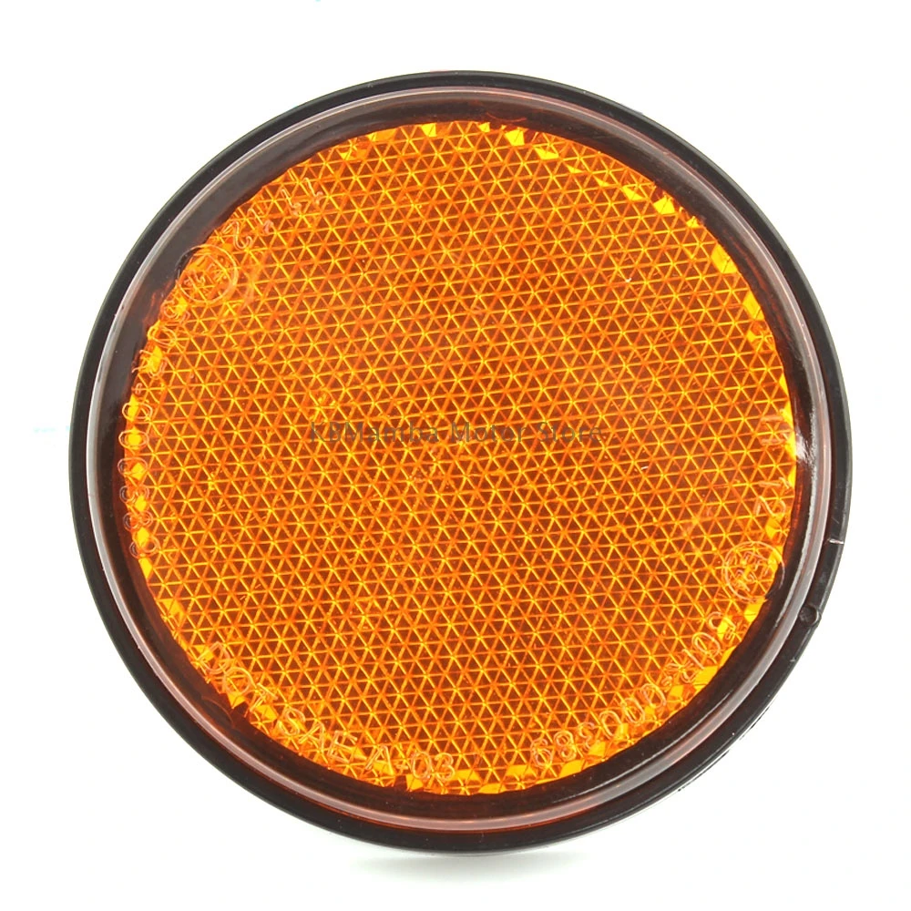 12V Amber LED Motorcycle Tail Light Bumper Round Brake Stop Warning Reflector Side Marker Light For Moto Scooter Bicycle Car