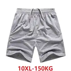 Pantalones cortos deportivos para hombre, shorts de gran tamaño, cómodos, suaves, sueltos, elásticos, informales, talla grande 9XL, 10XL, 150kg