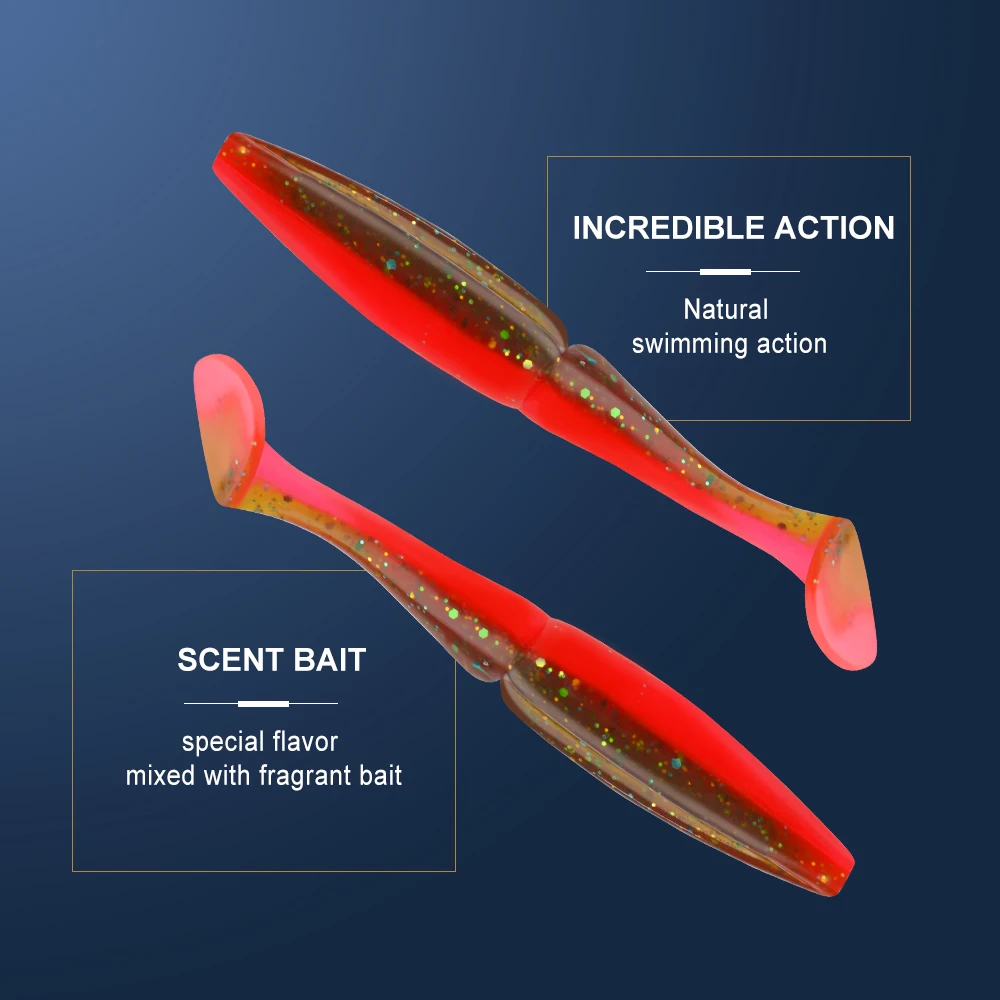 FISH KING One Up Shad Fishing Lure Soft Baits 105mm/11g Silicone Wobbler Bass Bait Artificial Fishing soft Lure Leurre Souple