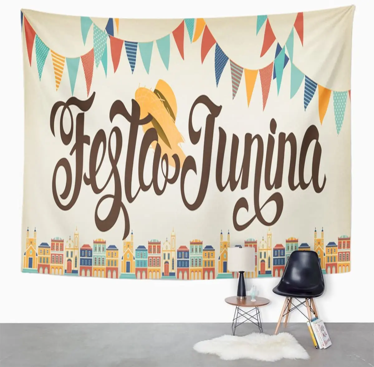 Fair Festa Junina Latin American Holiday June Welcome Party Tapestry Home Decor Wall Hanging for Living Room Bedroom Dorm 50x60