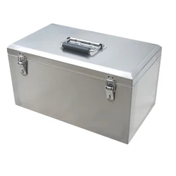 Caja de Herramientas portátil de acero inoxidable, caja lateral de almacenamiento para el hogar, equipo de instrumentos de embalaje, maletero de motocicleta