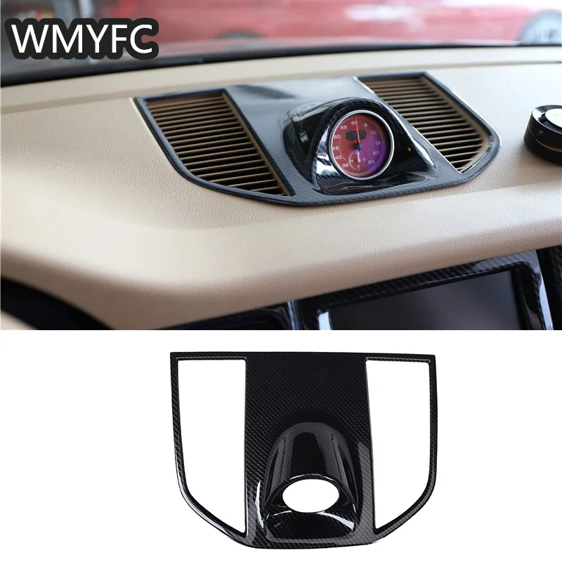 Car Dashboard Container Box Clock Frame Cover Trim Car Sticker For Porsche Macan 2014 2015 2016 2017 2018 2019 2020