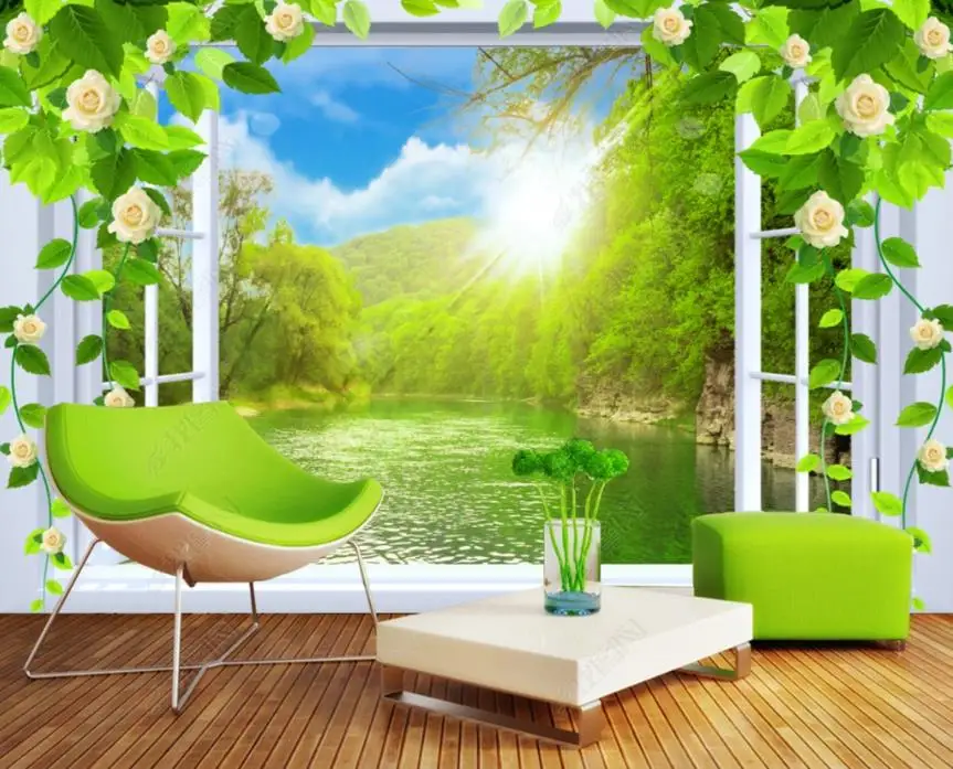 

Custom photo 3d wallpaper living room bedroom murals 3D Background wall landscape 3d European style wall mural 3d