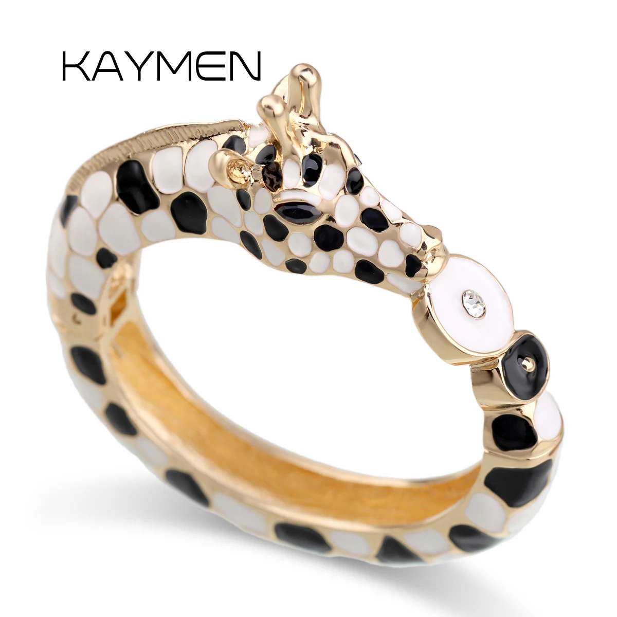 New Arrived Trendy Statement Enamel Bangle Cuff Bracelet Fashion Colorful Animal Zebra Bracelet Chunky Bangle for Women