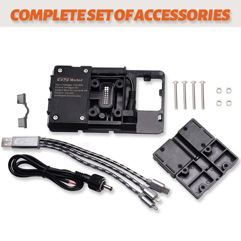 for BMW R1200GS 2013-2017 R1250GS 2019 F750GS F850GS CRF 1000L F700GS f800GS Mobile phone Navigation phone bracket USB charging