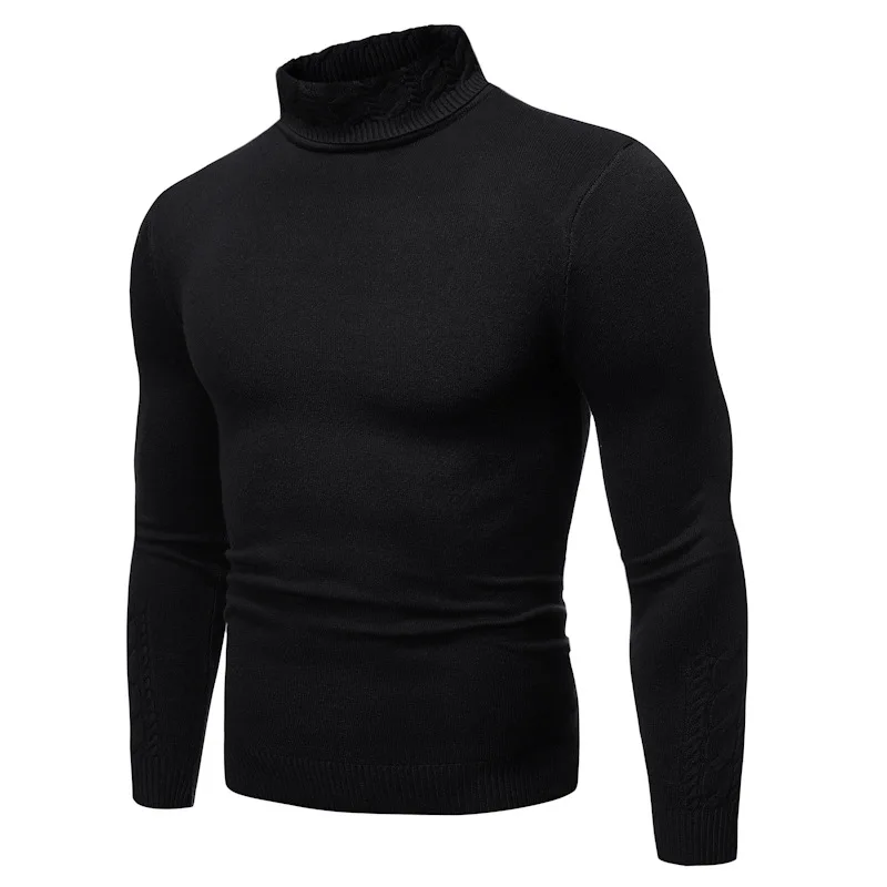 Autumn And Winter New Style Men's Fashion Twisting Collar Solid Color Sweater Versatile Multi-Color Half-Turtle-Neck