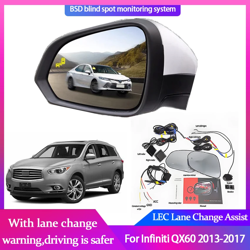 

Millimeter Wave Radar Blind Spot Monitoring BSA BSD BSM for Infiniti QX60 2013-2017 Assist Driving Parallel Safety Change Assist