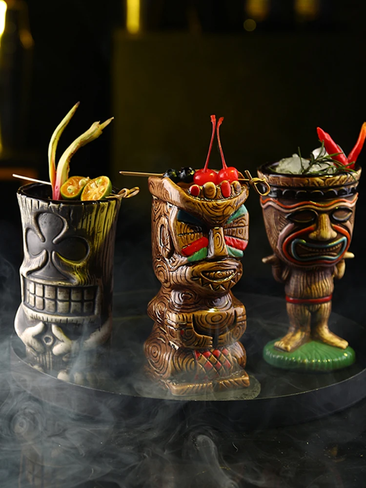 Hawaii Tiki Mugs Cocktail Cup Beer Beverage Mug Wine Mug Ceramic Tiki Mugs Great For Cocktail Drink