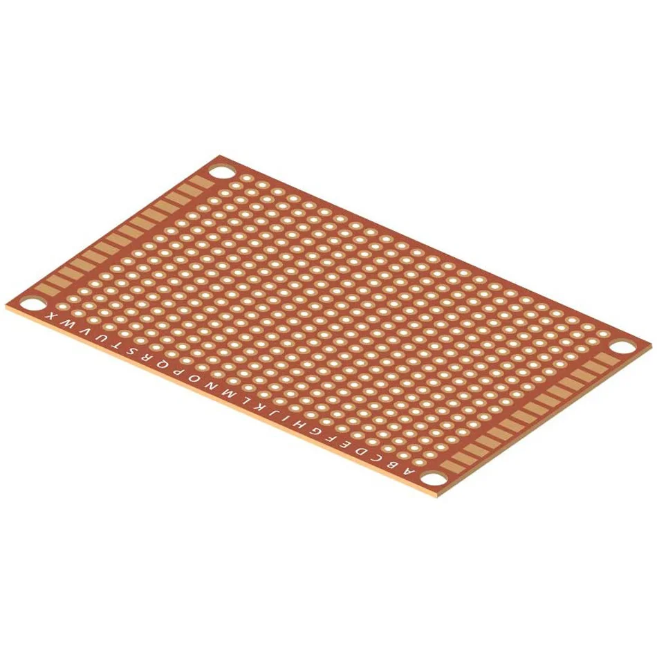 Perfboard de cobre compuesto de papel PCB, placa de pruebas Universal, placa de circuito impreso de una sola cara, 5 cm x 7 cm, 20 piezas