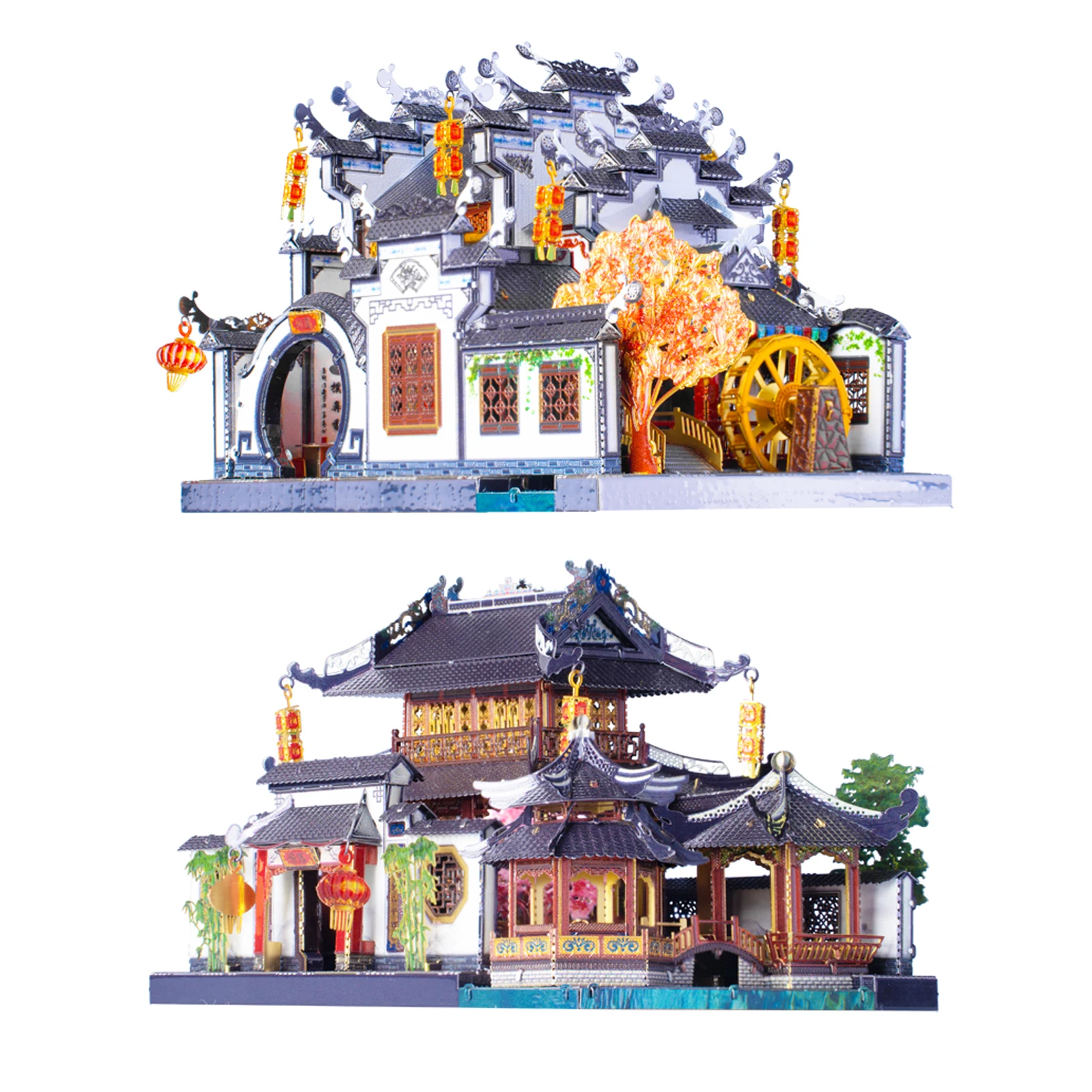 

Art Model 3D Metal Puzzle Su Anhui Style Garden Chinese building Model kits DIY Laser Cut Assemble Jigsaw Toys GIFT For Children