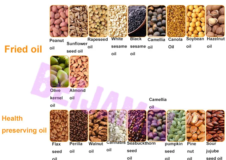 BEIJAMEI X5 Oil Presser Sunflower Rapeseed, Tea, Peanuts, Sesame, Walnuts Seeds Oil Press Machine Home Oil Extraction