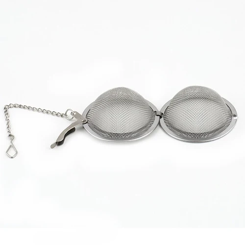 Stainless Steel Infuser Strainer Mesh Tea Spoon Locking Spice Egg Shaped Ball Tea Strainers New Bar Kitchen Accessories