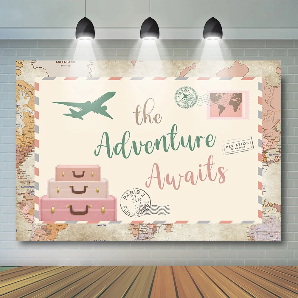 모험 테마 베이비 키즈 사진 배경 1 생일 파티 사진 스튜디오에 대한 세계 장식 배경에 오신 것을 환영합니다