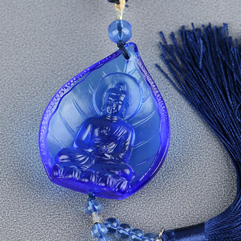 Colored glaze Buddha Pendant Tantra Pendant  Get rid of the disease Medicine Buddha