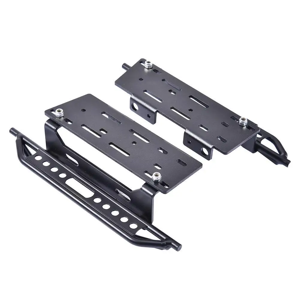 2Pack 1:10 RC Rock Crawler Car Durable Black Sliders Metal Pedal For Axial SCX10 SCX10 II 90046