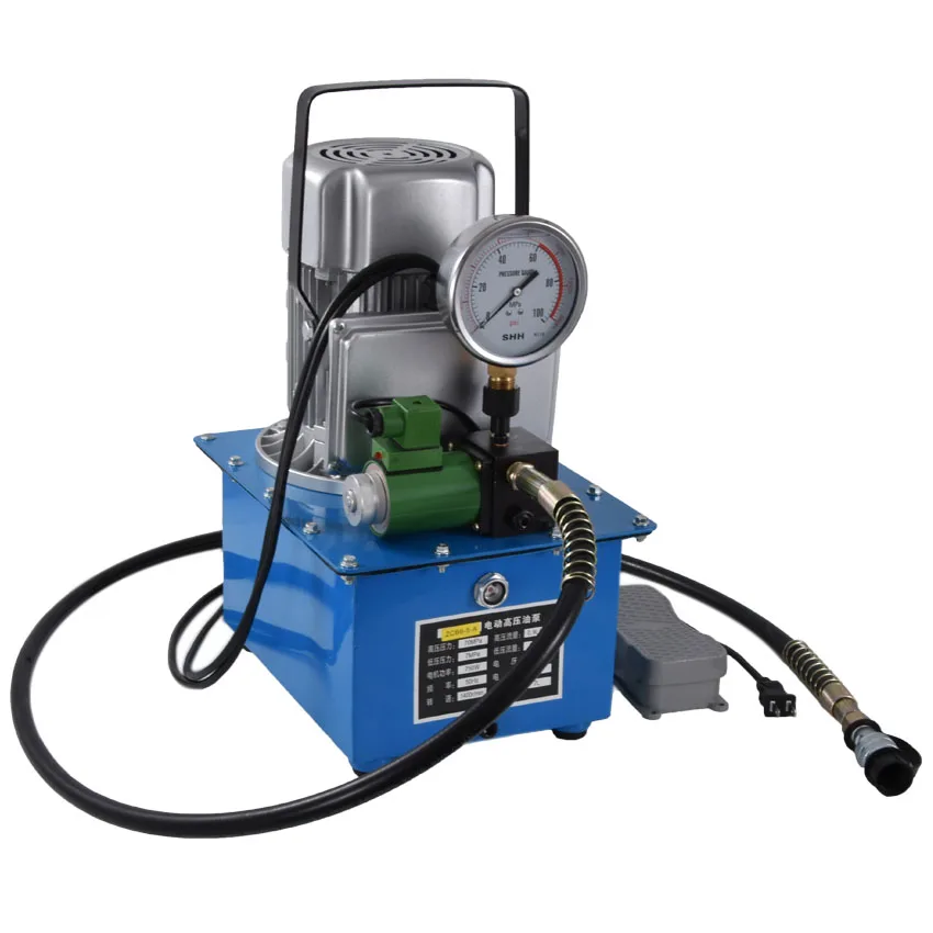 ZCB6-5-A Ultra-high Voltage Electric Pump Pydraulic Pump Piston Pump 220V/380V 0.75KW 70MPA 7 L (Pedal Type-With Solenoid Valve)