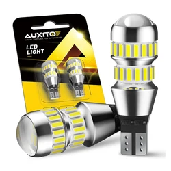 AUXITO 2 uds 2000LM T15 lámpara de luz LED W16W LED Canbus sin Error 4014 42-SMD 912 921 bombilla luz de marcha atrás de respaldo de coche lámpara automática 6000K