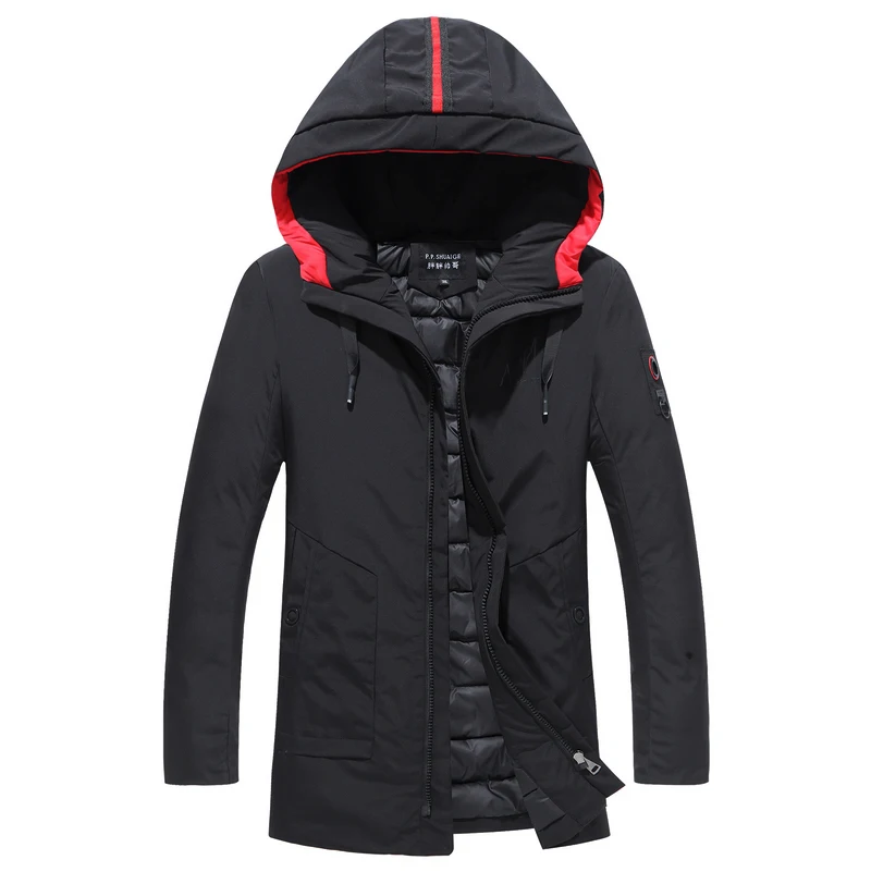 Black Winter Jacket Men Thick Parkas Casual Jackets Windproof Warm Winter Coat Mens Hooded jacket Plus Size 10XL 9XL  7XL 6XL