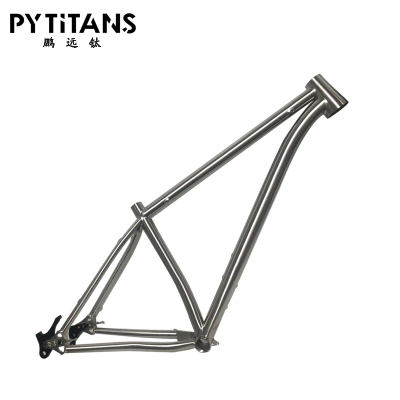 Best Quality !!! Titanium MTB Bike Frame 29*2.6 tire Wheel Thread BSA 17