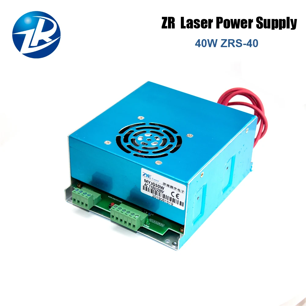 

Zurong 30W-40W CO2 Laser Power Supply for CO2 Laser Engraving Cutting Machine MYJG ZRS-40W Laser Power Supply