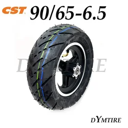 11 Inch Wheel 90/65-6.5 CST Tubeless Tire with Aluminum Alloy Rim for Electric Scooter Front Wheels Modification Accessories