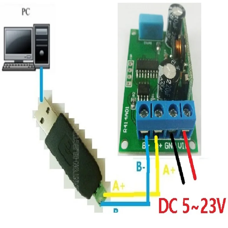 DC 5V-23V RS485 Modbus RTU Temperature And Humidity Sensor Remote Acquisition Monitor Replace DHT11 DHT22 DS18B20 PT100