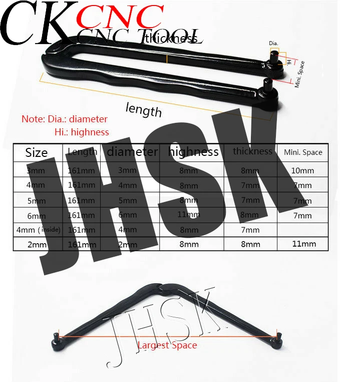 Chave inglesa cnc universal, 1 peça, 2mm 3mm 4mm 5mm 6mm, ajustável, manual, chave de aço fixa, ferramenta manual preta, chave de pino de aço