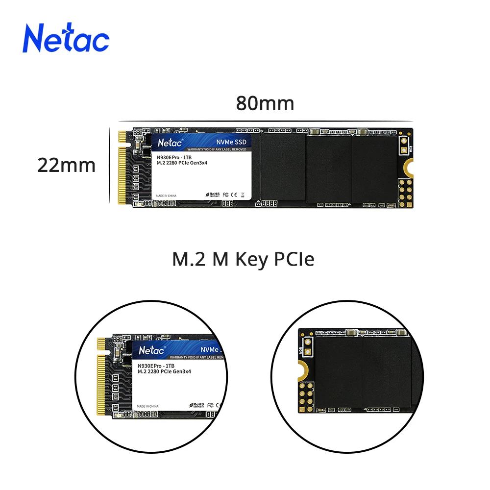 Netac M.2 SSD 128GB 256GB 512GB 1TB SSD nvme hard Drive M2 ssd pcie Internal solid state Disk for laptop desktop