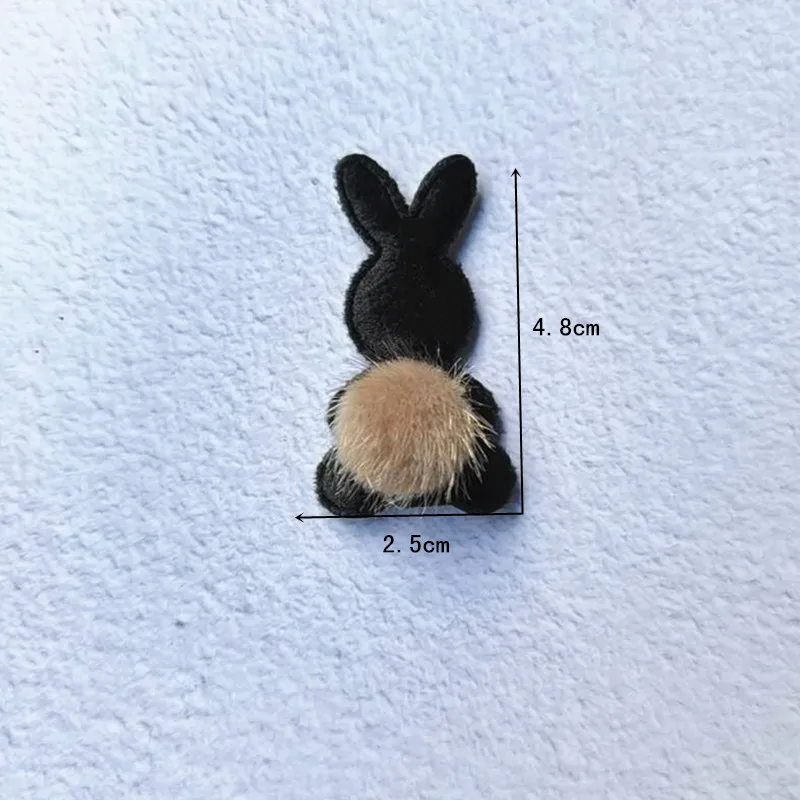 20pcs/lot Rabbits wear ball of wool patches diy Padded Applique For Children Headdress or Dress bags with accessories
