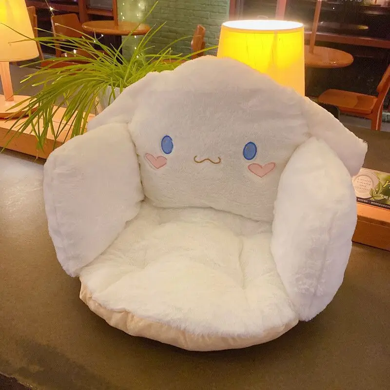 45CM Sanrio Kawaii Cartoon Anime Series Cinnamoroll Kuromi Waist Cushion Seat Cushion Plush Doll Baby Boy Girls Holiday Gift