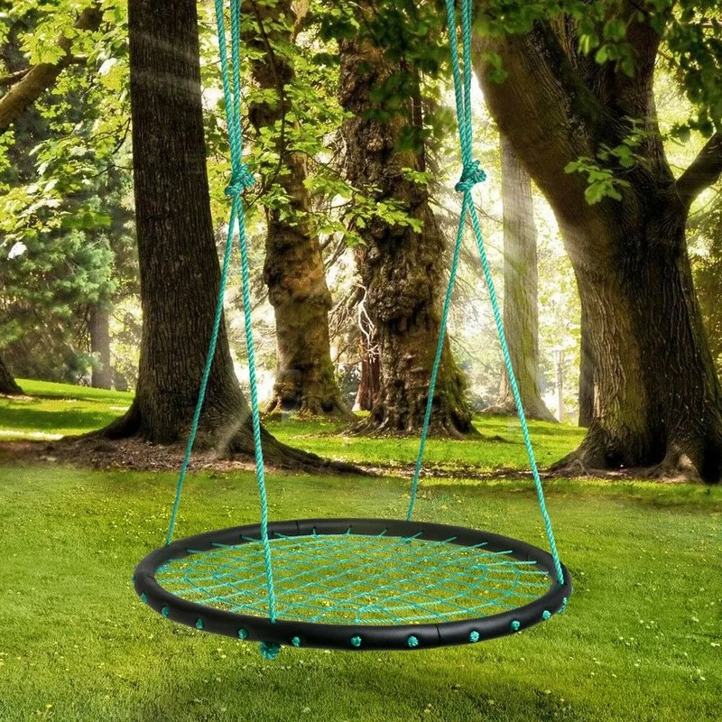 Neue Im Freien Schaukel Hängematte Seil 40-zoll Spider Web Schaukel Abnehmbaren und Einfach Zu Installieren Picknick Camping Freizeit Produkte