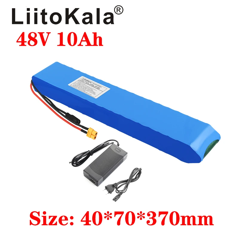 LiitoKala 48V e-bike battery 48v 10ah li ion battery pack bike conversion kit bafang 1000w and 54.6V2A charger